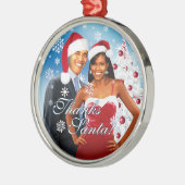 Bedankt, kerstkerstversiering metalen ornament (Links)