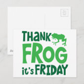 Bedankt kikker, het is vrijdag briefkaart (Voorkant / Achterkant)