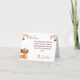 Bedankt, kleine pompoen bedankkaart