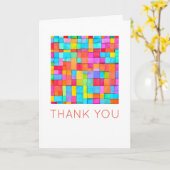 BEDANKT Kleurrijke Abstracte Kunst Happy Blank Not Kaart (Gele Bloem)