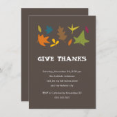 Bedankt kleurrijke bladeren Thanksgiving Herfst Kaart (Voorkant / Achterkant)