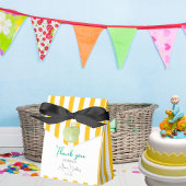 Bedankt kleurrijke gele strepen Verjaardag Bedankdoosjes