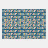 BEDANKT Kleurrijke pastel Handbeletterd Schattige  Inpakpapier Vel (Voorkant 3)