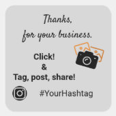 Bedankt, klik op Label Post Share Stickers (Voorkant)