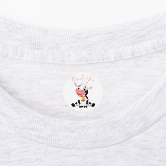 Bedankt Koe Verjaardag Labels (Aangebracht)