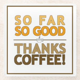 Bedankt Koffie Glazen Onderzetter