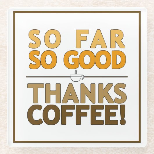 Bedankt Koffie Glazen Onderzetter (Voorkant)