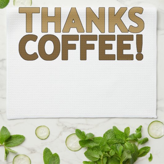 Bedankt Koffie Theedoek (Gevouwen)