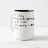 Bedankt koffie tweekleurige koffiemok (Voorkant links)