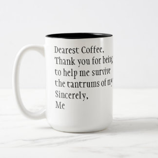 Bedankt koffie tweekleurige koffiemok