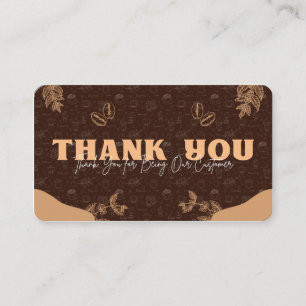 Bedankt Koffieliefhebber Dankkaart Visitekaartje