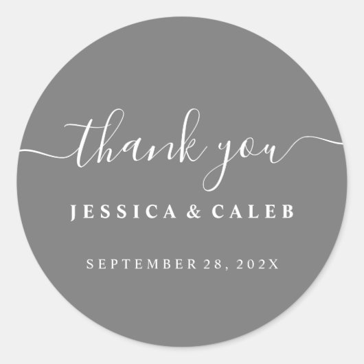 Bedankt Koppel Sticker - Voeg uw kleur toe (Voorkant)