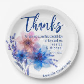 💍Bedankt Korenbloemen en Lavendel Papieren Bordje (Voorkant)