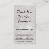 Bedankt Korting Visitekaartje (Voorkant)