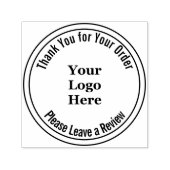 Bedankt, laat een Review Business Logo achter Zelfinktende Stempel (Design)