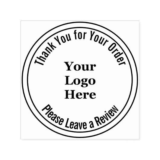 Bedankt, laat een Review Business Logo achter Zelfinktende Stempel (Design)