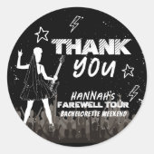 Bedankt Laatste tour Punk Rock Bachelorette Ronde Sticker (Voorkant)