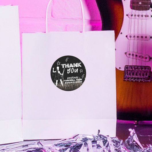 Bedankt Laatste tour Punk Rock Bachelorette Ronde Sticker