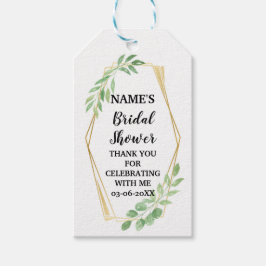 Bedankt Label Leaves Favor Gold Vrijgezellenfeest Cadeaulabel