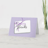 bedankt label met snaarstrik (Voorkant)