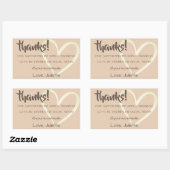 Bedankt Labels Social Media Beige Cream Heart (Vel)