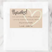 Bedankt Labels Social Media Beige Cream Heart (Tas)