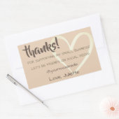 Bedankt Labels Social Media Beige Cream Heart (Envelop)