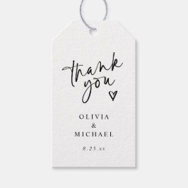 Bedankt Labels voor de gunsten Modern Wedding Cadeaulabel