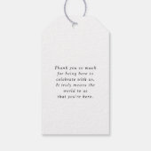 Bedankt Labels voor de gunsten Modern Wedding Cadeaulabel (Achterkant)