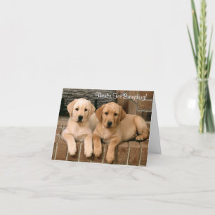 Bedankt Labrador Retriever Puppies Wenskaart