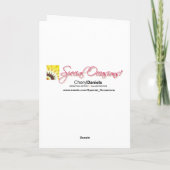 Bedankt Lace Roos Wenskaart (blauw) (Achterkant)