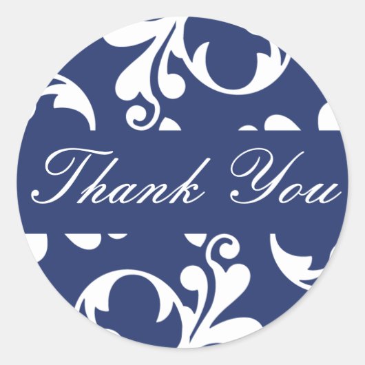 Bedankt Leaf Flourish Envelope Sticker Seal (Voorkant)
