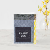 Bedankt (leeg) Gevouwen Wenskaart 4x5 Kaart (Gele Bloem)