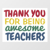 Bedankt leerkrachten voor de kleurrijke regenboogs raamsticker (Vel)