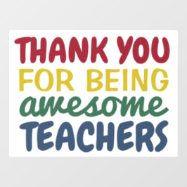 Bedankt leerkrachten voor de kleurrijke regenboogs raamsticker