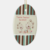 Bedankt leraar, griezelaar keramisch ornament (Rechts)