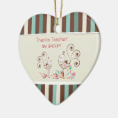 Bedankt leraar, griezelaar keramisch ornament (Links)