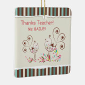 Bedankt leraar, griezelaar keramisch ornament (Rechts)