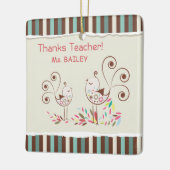 Bedankt leraar, griezelaar keramisch ornament (Links)