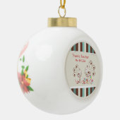 Bedankt leraar, griezelaar keramische bal ornament (Links)