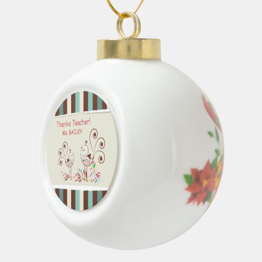 Bedankt leraar, griezelaar keramische bal ornament (Rechts)