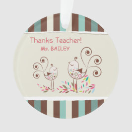 Bedankt leraar, griezelaar ornament