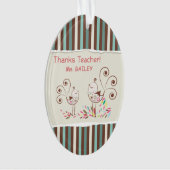 Bedankt leraar, griezelaar ornament (voorkant)
