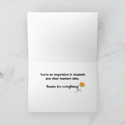 Bedankt Leraar in aanstekerletters (Binnen)