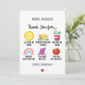 Bedankt Leraar Waardering Gift van Studenten Feestdagenkaart (Staand voorkant)