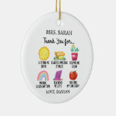 Bedankt Leraar Waardering Gift van Studenten Keramisch Ornament (Rechts)