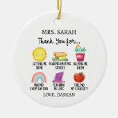 Bedankt Leraar Waardering Gift van Studenten Keramisch Ornament (Voorkant)