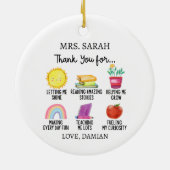 Bedankt Leraar Waardering Gift van Studenten Keramisch Ornament (Achterkant)