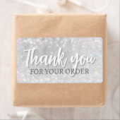 Bedankt Lettering Glitter Sneeuw Ster Etiket (Insitu)