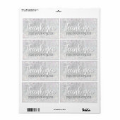 Bedankt Lettering Glitter Sneeuw Ster Etiket (Full Sheet)